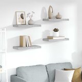  Plutajuće zidne police 4 kom boja betona 50 x 23 x 3,8 cm MDF | shoptok.hr