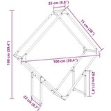 vidaXL Stalak za drva bijeli 100x25x100 cm Hladno valjani čelik | shoptok.hr