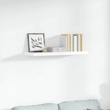 Plutajuća zidna polica visoki sjaj bijela 90x23,5x3,8 cm MDF | shoptok.hr