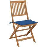 Maison Chic Zložljivi Vrtni Stoli - Stol za vrti 2 kosa z blazinami trden akacijev les JS2754, (21876509) | Shoptok.si