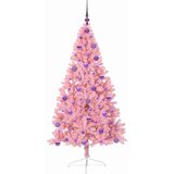 vidaXL Umjetna preddekorirana božićna jelka Roza 180 cm PVC | Shoptok.si