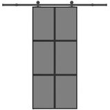  Klizna vrata s priborom 90 x 205 cmkaljeno staklo i aluminij | shoptok.hr