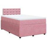 vidaXL Box spring krevet s madracem ružičasti 120 x 200 cm baršunasti | shoptok.hr