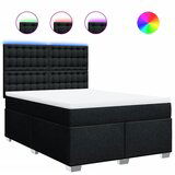 Maison Chic Box spring postelja - Vzmetna postelja z vzmetnico črna 160x200 cm blago SL5599, (21887278) | Shoptok.si