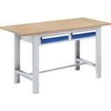 eurokraft basic Modulna delovna miza, širina plošče 1500 mm, 2 predala, plošča multipleks | Shoptok.si