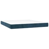  Krevet s oprugama i madracem tamnoplavi 160x200 cm baršunasti | shoptok.hr