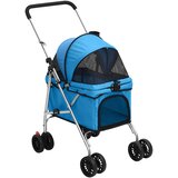  Sklopiva kolica za pse plava 76 x 50 x 100 cm od tkanine oxford | shoptok.hr