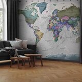 Foto tapeta - Geography study - world map with signed countries in English 150x105 Standard | shoptok.hr