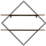 Mömax stenski regal rom 2, črna, naravne barve | Shoptok.si