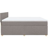 vidaXL Box spring postelja z vzmetnico taupe 200x200 cm blago, (21308932) | Shoptok.si