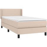 Krevet s oprugama i madrac cappuccino 80x200 cm od umjetne kože | shoptok.hr