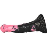  Bad Horse - Silikonski dildo z orodjem za konje - 18 cm (črno-rožnat) | Shoptok.si