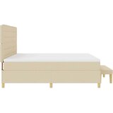  Krevet s opruga kutije s madracem Krema 200 x 200 cm tkanina | shoptok.hr