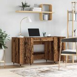vidaXL Stol s policom Staro drvo 140 x 50 x 75 cm Konstruirano drvo Cijene