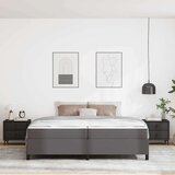  Posteljni okvir z vzmetnico Siva 200 x 200 cm Umetna koža | Shoptok.si