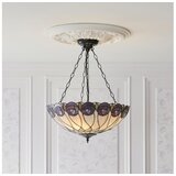 Endon 111872 - Luster na lancu Tiffany HUTCHINSON 3xE27/60W/230V, prečnik 50 cm Cene