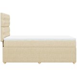  Krevet s oprugama i madracem krem 100 x 200 cm od tkanine | shoptok.hr