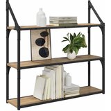  Polica na zidu s policom Umjetnički hrast 80 x 21 x 78,5 cm | shoptok.hr