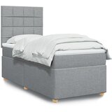  Krevet s oprugama i madracem svjetlosivi 100x200 cm od tkanine | shoptok.hr