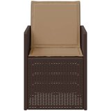  Vrtne stolice za blagovanje 2 pcs Smeđa i sivosmeđa PP | Eponuda.com
