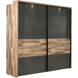 Time omara z drsnimi vrati, barve hrasta, temno siva | Shoptok.si