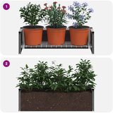  Povišena vrtna gredica Siva 75 x 30 x 22 cm WPC i aluminij | shoptok.hr