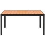  Vrtna garnitura - 5-dijelni vrtni blagovaonski set od PVC ratana crno-smeđi - Crna i smeđa Dužina stola 150 cm 4 | shoptok.hr