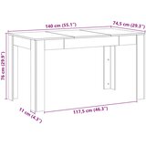  Blagovaonski stol Artisan hrast 140x74,5x76 cm izrađeno drvo | shoptok.hr