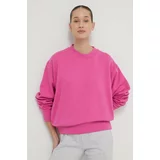 Superdry Bombažen pulover ženska, roza barva