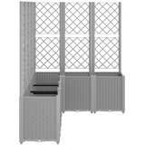  Vrtna sadilica s rešetkom svjetlosiva 160 x 120 x 140 cm PP | shoptok.hr