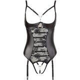 Abierta Fina svjetlucavo otvoreno tijelo s naramenicama i čipkom (crno) - 85C/L | shoptok.hr