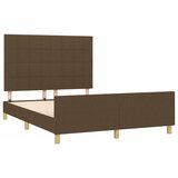  Okvir za krevet bez madraca tamnosmeđi 140 x 190 cm od tkanine | Eponuda.com