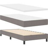  Postelja boxspring z vzmetnico z vzmetnico Taupe 90 x 190 cm | Shoptok.si