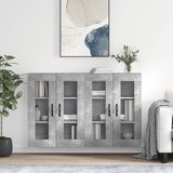vidaXL Zidni ormarići 2 kom siva boja betona od konstruiranog drva | shoptok.hr