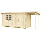 Male kuće Drvena vrtna kućica GLORIA F + SD150 445 × 200 cm – bez završnog krovnog pokrova | shoptok.hr