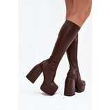 Boto Women's Heeled And Platform Boots Chocolate Yavira | shoptok.hr