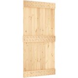 vidaXL Drsna vrata s kompletom vodil 100x210 cm trdna borovina | Shoptok.si