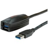 Roline USB kabel USB 3.2 gen. 1 (USB 3.0) USB-A vtič\, USB-A vtičnica 5.00 m črna 12.04.1096, (20415712) | Shoptok.si
