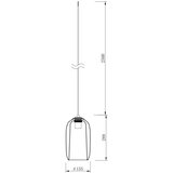  Ondaluce - Luster na kablu BONNIE 1xE27/15W/230V prečnik 15 cm crna/zadimljeno bež | Eponuda.com