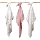 BabyOno Tetra plenice Muslin Cveče, roza | Shoptok.si