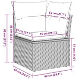  10-dijelni set vrtnih sofa od poliratana s jastucima smeđi | shoptok.hr