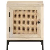 Maison Chic Nočna omarica - Nočna miza 40x30x50 cm trden mangov les in naravni trst, (21687402) Cene