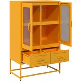vidaXL Visoka komoda boja senfa 68x39x111,5 cm od čelika | shoptok.hr