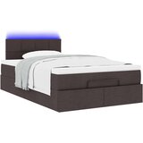 vidaXL Otomanski posteljni okvir z vzmetnico rjav 120x190 cm blago, (21609515) | Shoptok.si