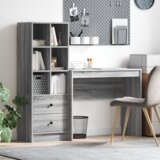 vidaXL stol s pohranom siva sonoma konstrukcijsko drvo | shoptok.hr