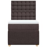 vidaXL Box spring postelja z vzmetnico temno rjava 100x200 cm blago, (21305069) | Shoptok.si