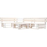 Maison Chic Seti vrtnega pohištva - Vrtna garnitura - Vrtni pohištvo set iz palet 4-delna lesena bela, (21797683) | Shoptok.si