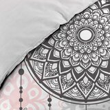 Douceur d intérieur Bela/rožnata bombažna posteljnina za zakonsko posteljo 200x200 cm Namaste – | Shoptok.si