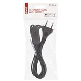  Priključna vrvica PVC 2×0,75mm s stikalom črna 3M | Shoptok.si