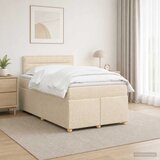  Boxspring krevet s madracem Krem 120 x 200 cm Tkanina - Krem 120 x 200 cm Dizajn linija | shoptok.hr